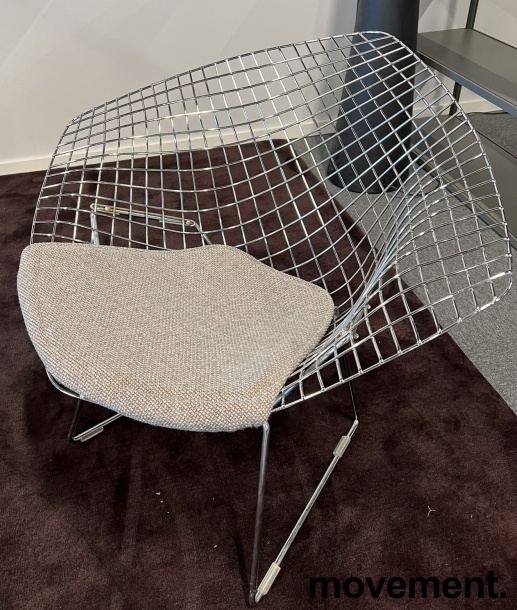 Solgt!Lekker loungestol i krom fra Knoll, - 1 / 3