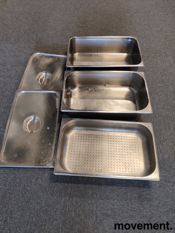 Solgt!Gastronorm / GN-bakker /3 stk GN1/1 - 1 / 2