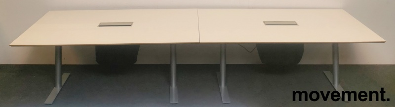 Solgt!Møtebord / konferansebord i hvitt / - 2 / 3