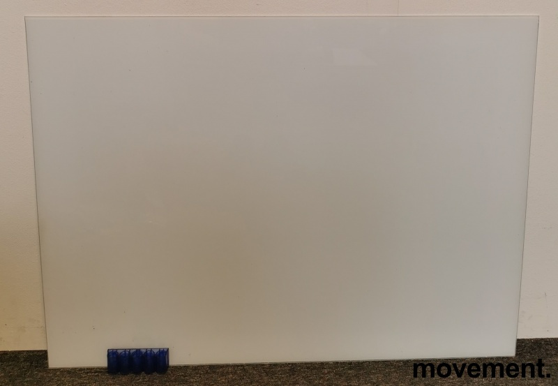 Whiteboard i hvitt glass, 120x90,