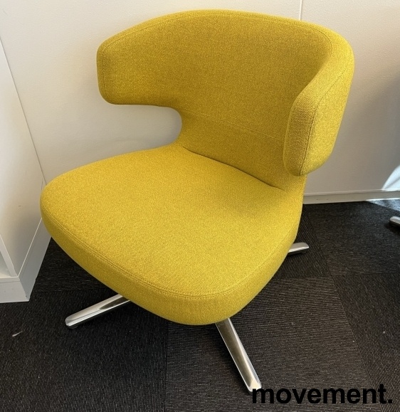 Solgt!Loungestol i gult stoff fra Vitra, - 1 / 2