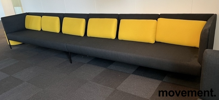 Solgt!Lekker 6-seter sofa i sort - 2 / 2