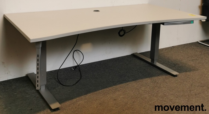 Solgt!Skrivebord i lys grått fra EFG, - 2 / 2