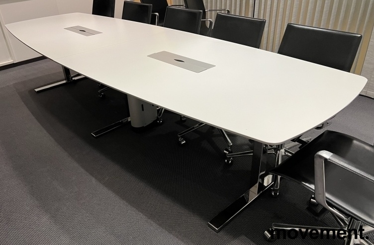 Solgt!Møtebord / konferansebord i hvitt / - 1 / 3