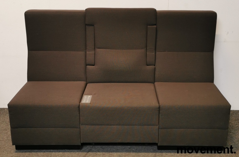 Palau 3-seter sofa i mørkt brunt, - 1 / 4