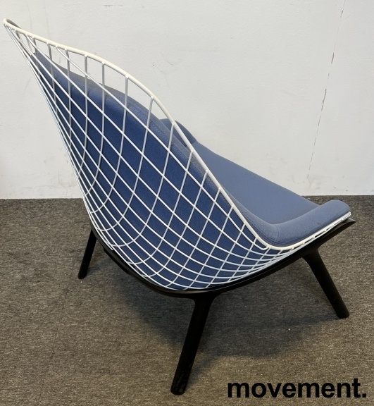 Solgt!Loungestol i hvitt / sort / blått - 2 / 2