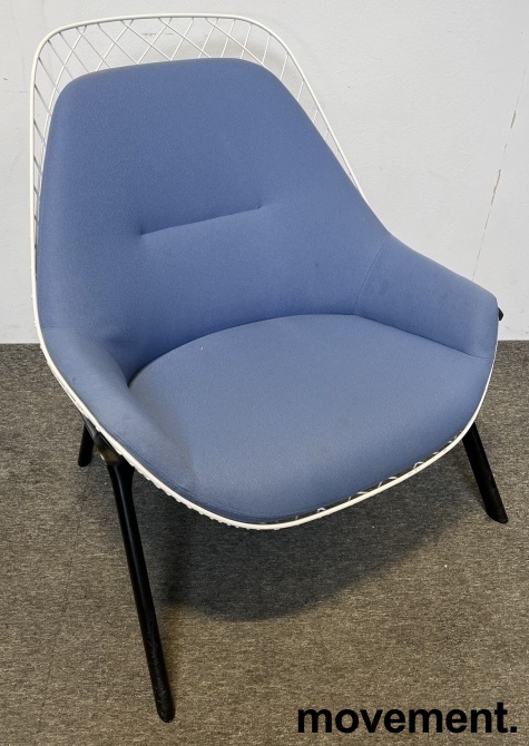 Solgt!Loungestol i hvitt / sort / blått - 1 / 2