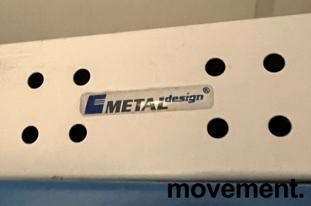 Solgt!Garderobeskap i stål, lys grå / blå - 2 / 2