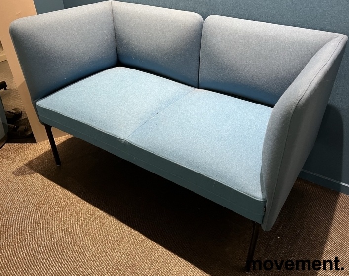 Solgt!2-seter sofa / lounge i blått stoff - 2 / 2