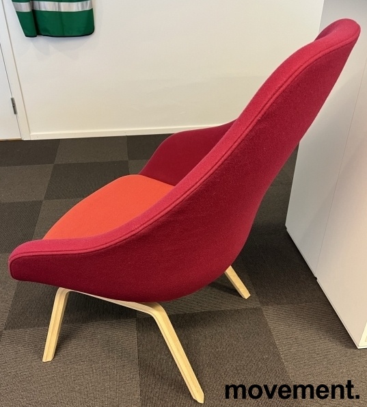 Solgt!Loungestol / lenestol i rosa stoff - 2 / 2