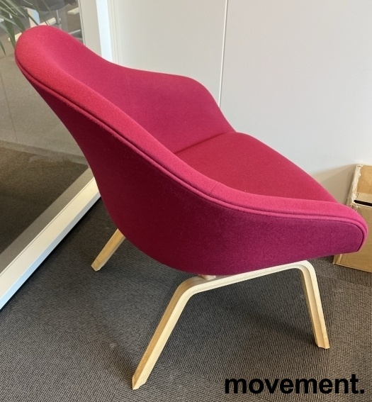 Solgt!Loungestol / lenestol i rosa stoff - 2 / 2