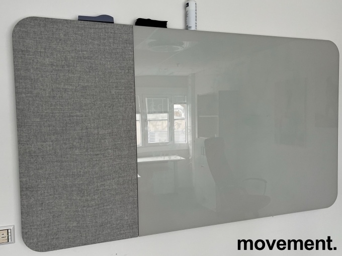 Solgt!Whiteboard i glass med stofftrukket - 2 / 2