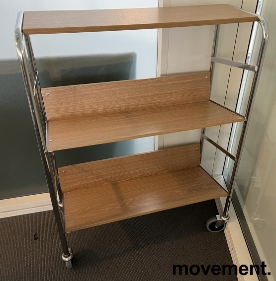 Solgt!Bibliotektralle / boktralle i eik / - 1 / 2