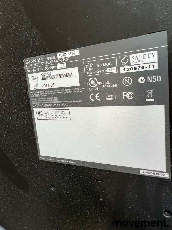 Solgt!Sony 55" Public Display / - 2 / 2