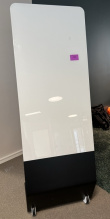 Solgt!Whiteboard i glass på stativ med - 1 / 2