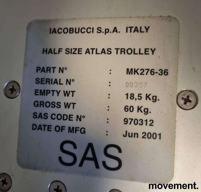 Solgt!Serveringstralle / flytralle fra - 4 / 6