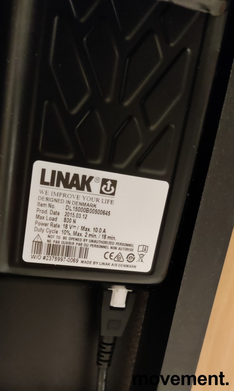 Solgt!Skrivebord med elektrisk hevsenk - 4 / 5