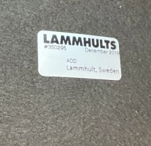 Barstol / barkrakk i grønt stoff / sort fra Lammhults, modell Add, høyde 63cm, pent brukt