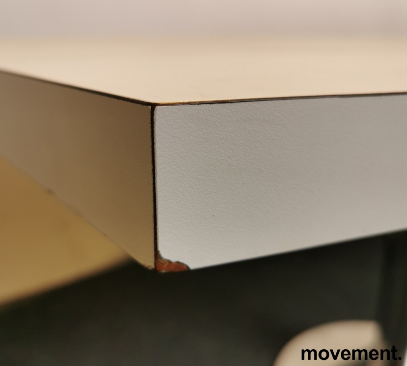 Solgt!Møtebord i hvitt, 300x120cm, krom - 4 / 4