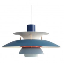 Louis Poulsen PH-lampe PH 5 taklampe, shades of blue, pent brukt