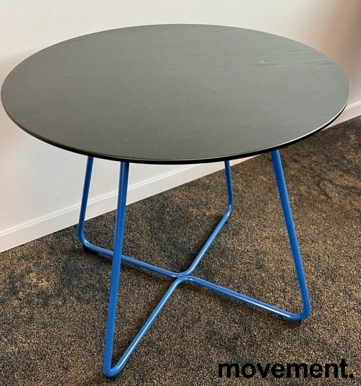 Solgt!Loungebord i sort eik med blåt - 1 / 2