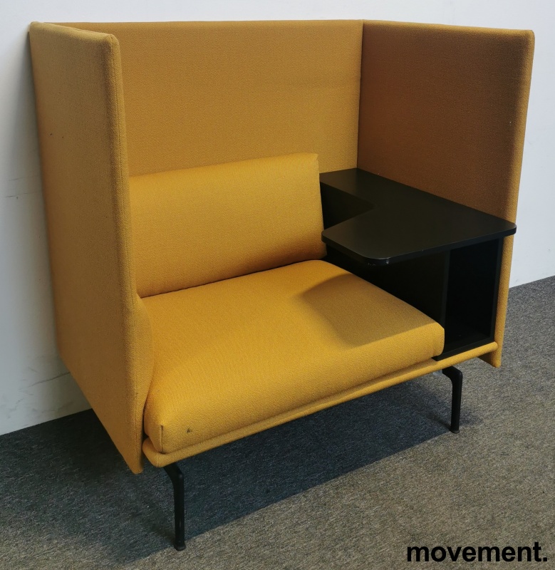 Solgt!Loungestol sofa i gult stoff fra - 3 / 4