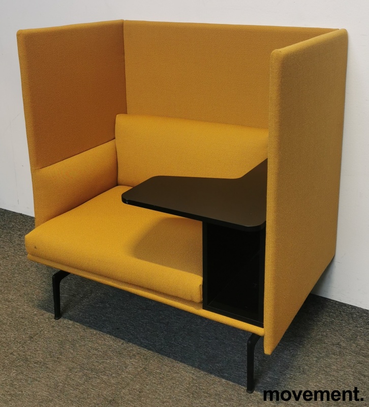 Solgt!Loungestol sofa i gult stoff fra - 1 / 4