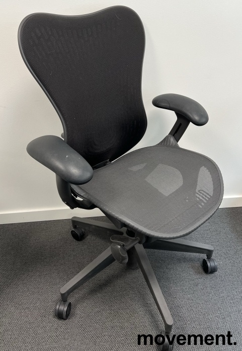 Solgt!Kontorstol i sort / sort mesh fra - 2 / 5