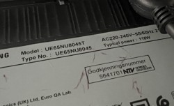 65toms TV fra Samsung, UE65NU8045T, 4K, Smart TV, veggfeste, pent brukt