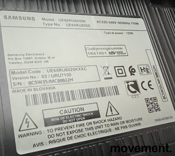 Solgt!65toms TV fra Samsung, UE65RU6025K, - 2 / 2