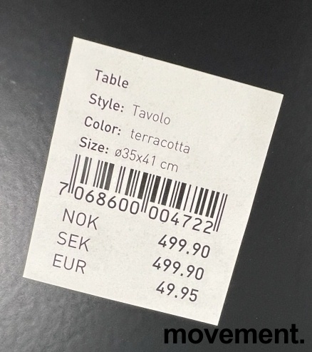 Solgt!Lite loungebord i terracotta / sort - 2 / 2