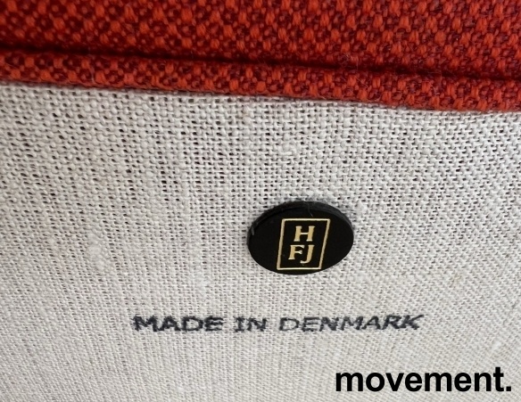 Solgt!Loungestol i rødorange stoff med - 4 / 4
