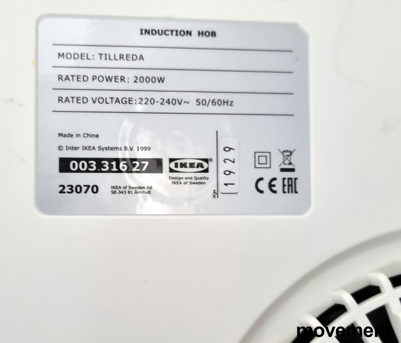 Solgt!Induksjonstopp kokeplate fra Ikea, - 3 / 3