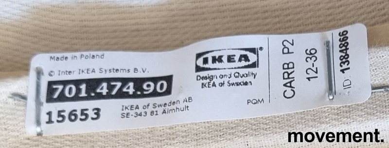 Solgt!Loungestol i grått stoff / ben i - 3 / 3