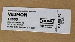 Loungebord / sofabord i sort fra IKEA, Vejmon Ø=60cm, H=60cm, pent brukt
