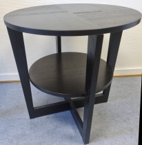 Loungebord / sofabord i sort fra IKEA, Vejmon Ø=60cm, H=60cm, pent brukt
