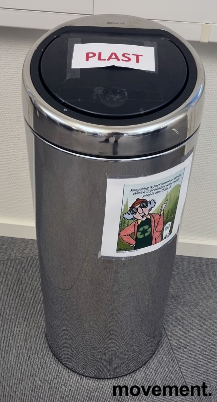 Solgt!Brabantia Touch Bin søppelbøtte, - 1 / 2