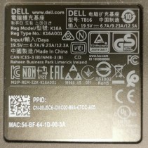Dell Thunderbolt / USB-C Docking Station TB16 / K16A001, pent brukt