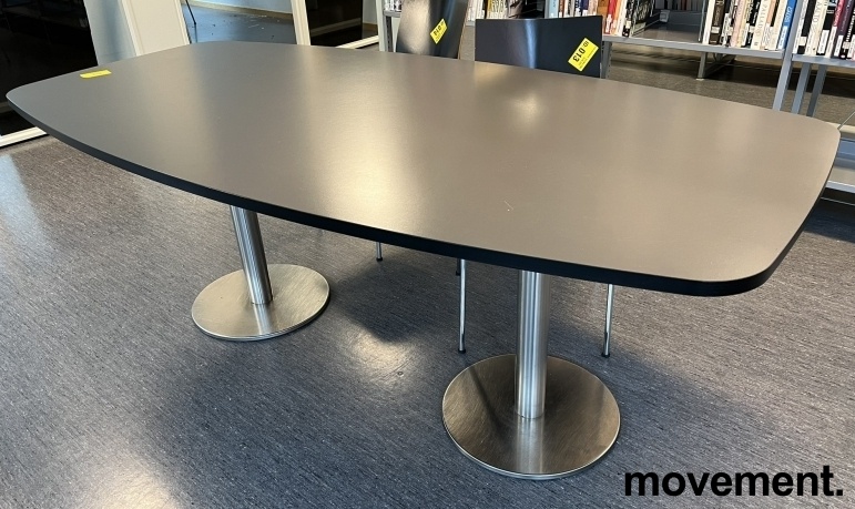 Solgt!Møtebord i mørk grå laminat med - 1 / 3