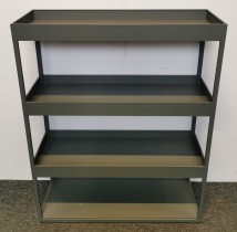 Lekker reol med hyller fra Hay, New Order-serie, 100cm bredde, 126cm Høyde, pent brukt