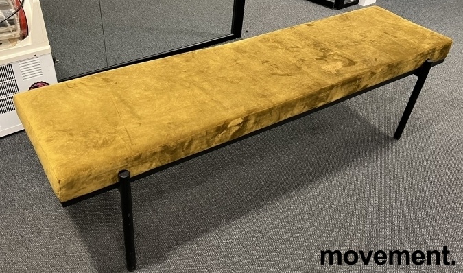 Solgt!Sittebenk i gyllengul velour / - 2 / 2