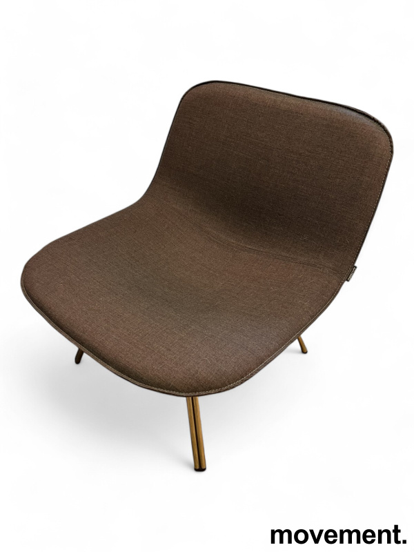 Loungestol i mørkt lilla stoff / - 1 / 2