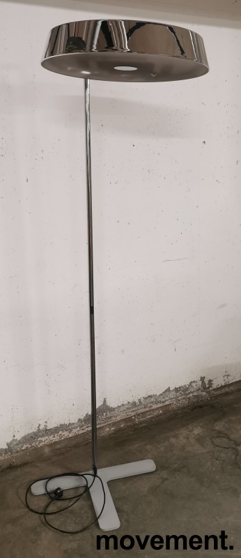 Solgt!Stålampe i krom, 207cm høyde Ø=57cm - 1 / 3