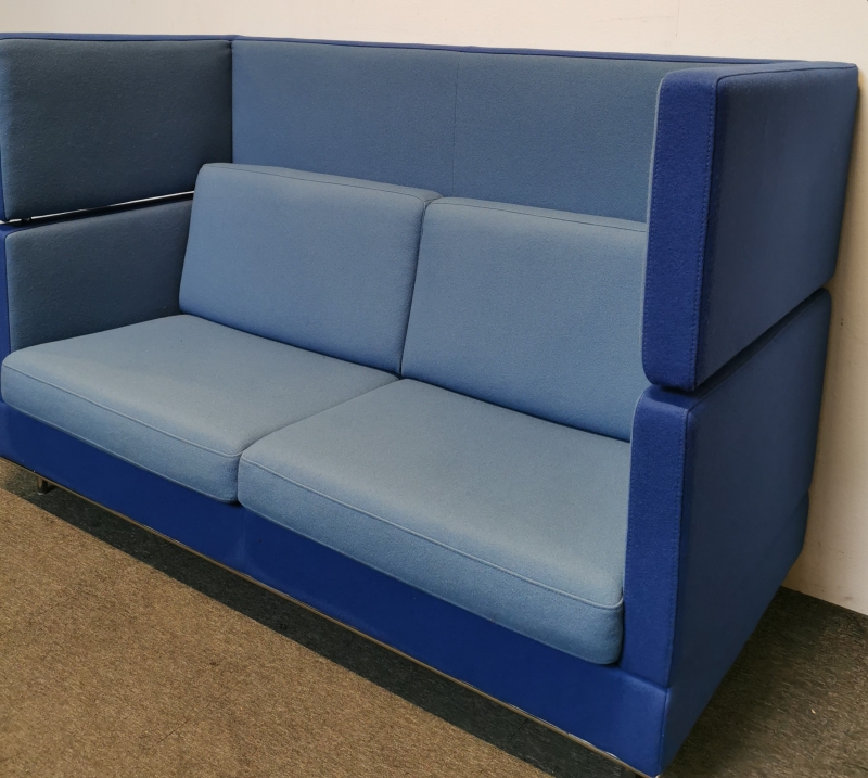 Alkovesofa fra ISKU i 2 blåtoner,