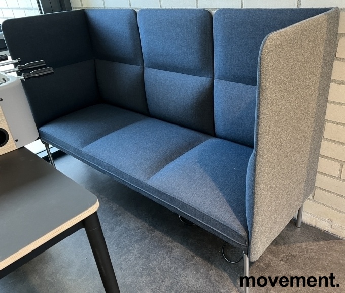 Solgt!3-seter sofa / lounge i blått / - 2 / 2