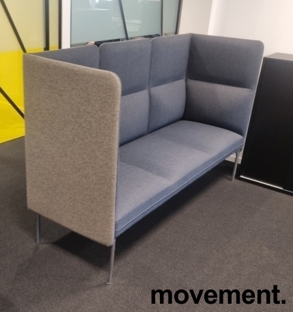Solgt!3-seter sofa / lounge i blått / - 1 / 2
