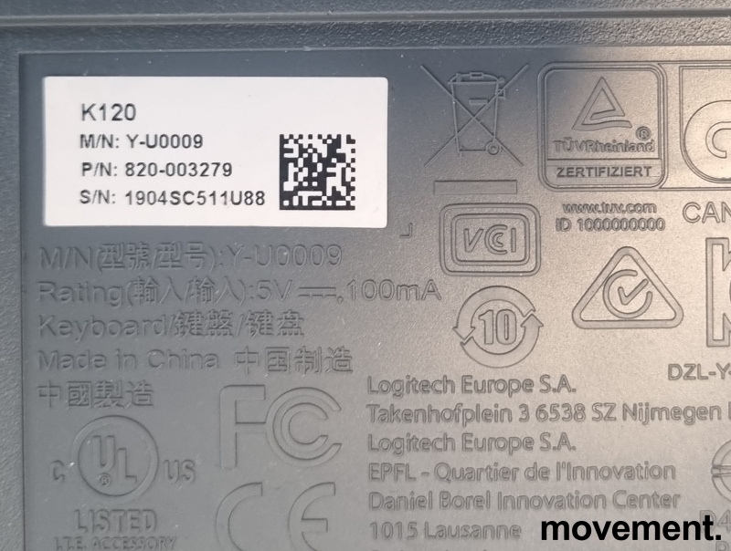 Solgt!Logitech K120 USB-tastatur, pent - 2 / 2