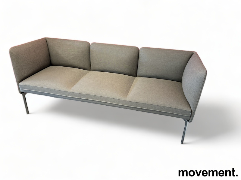 Solgt!3-seter sofa / lounge i grått stoff - 1 / 3