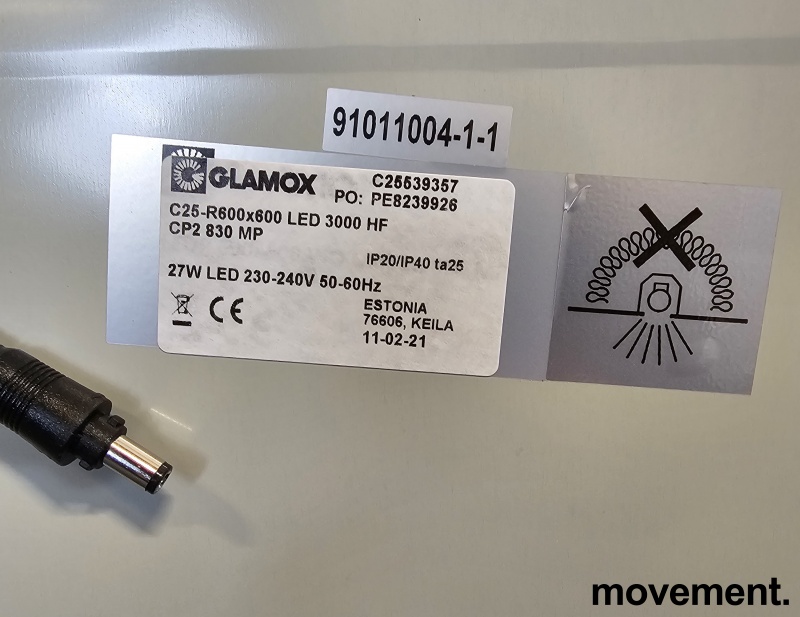 Solgt!Glamox himlingsarmatur LED for - 2 / 2