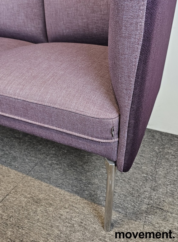 Solgt!3-seter sofa / lounge i mørk lilla - 3 / 4
